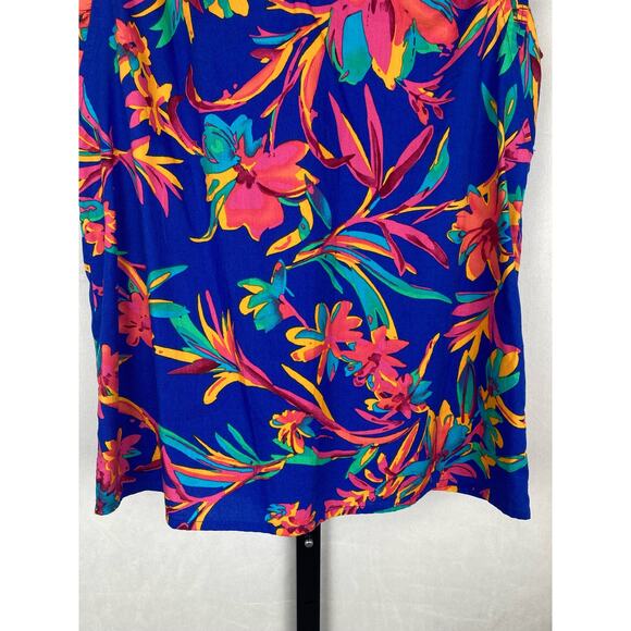 J. Crew Factory Sleeveless Floral Ruffle Top Size XXS Colorful Art to Wear NWT - Picture 4 of 12